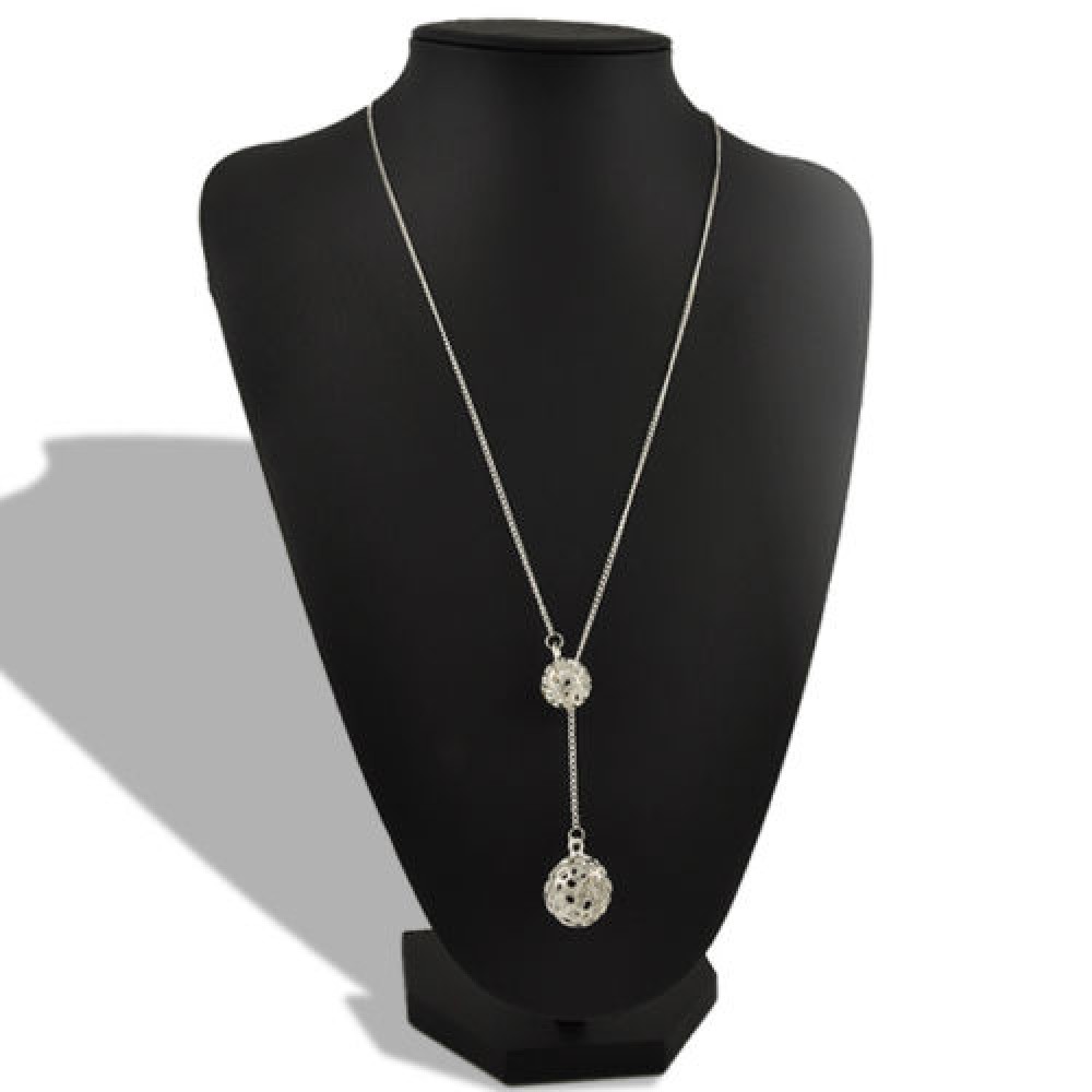 Women's Silver Long Chain Necklace 32